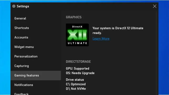 DirectStorage Windows 11